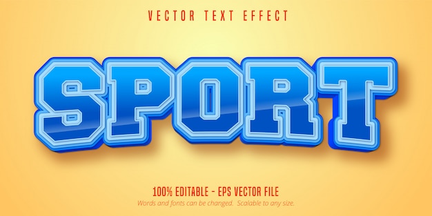 Efeito de texto editável de estilo esporte