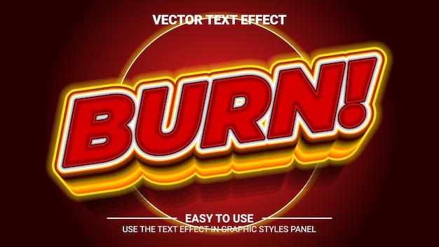 Efeito de texto editável de incêndio 3D