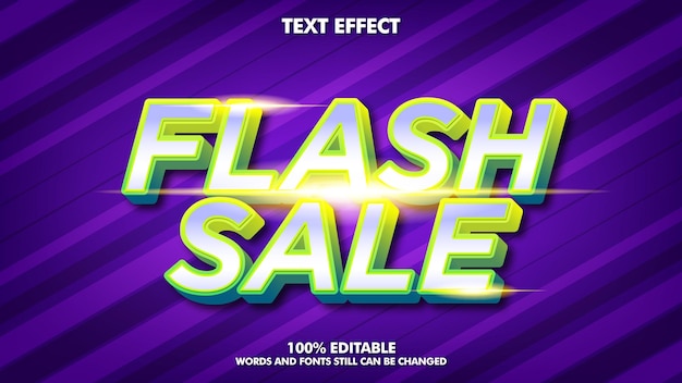 Efeito de texto editável de venda em flash