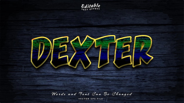 Efeito de texto editável dexter