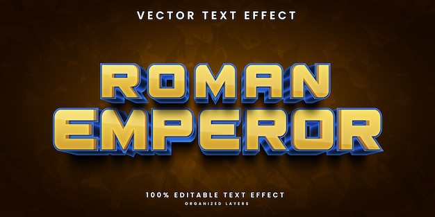 Efeito de texto editável do imperador romano