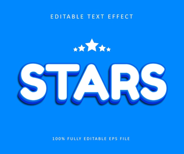 Efeito de texto editável do logotipo das estrelas