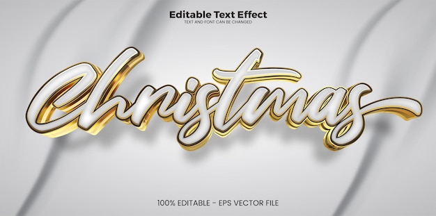 Efeito de texto editável em 3D de Natal em estilo de tendência moderna