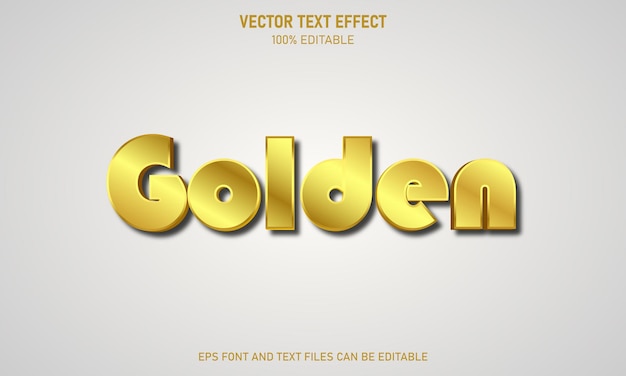 Efeito de texto editável em 3D dourado