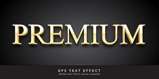 Vetor efeito de texto editável em 3d premium