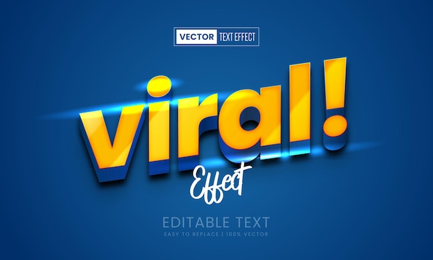 Efeito de texto editável em 3D viral