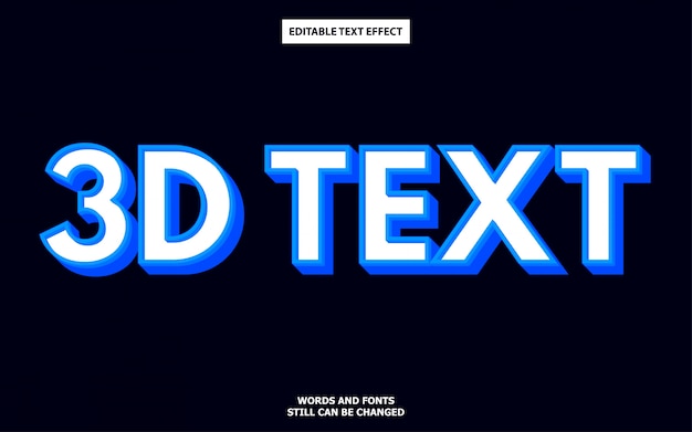 Efeito de texto editável em estilo 3D
