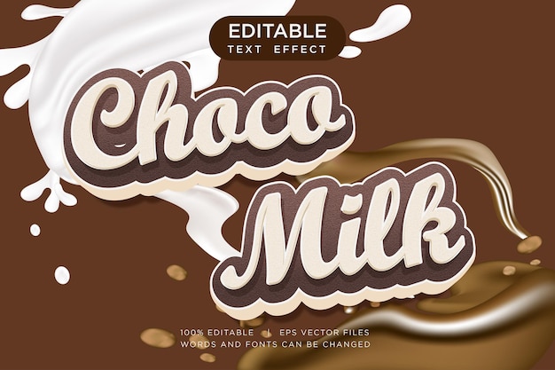 Efeito de texto editável em estilo chocolate