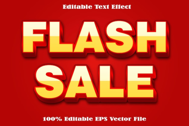 Vetor efeito de texto editável em flash sale.