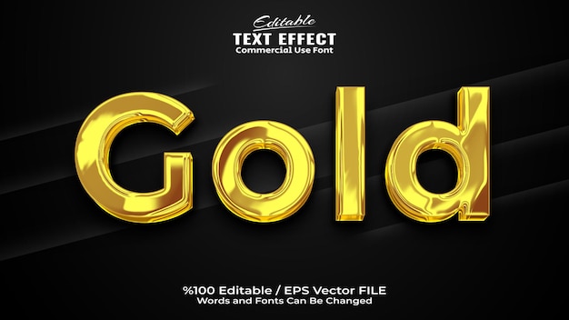 efeito de texto editável em ouro
