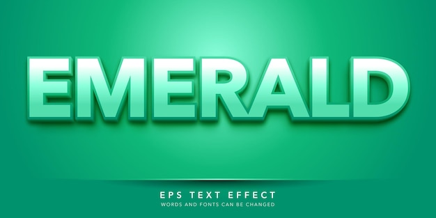 Efeito de texto editável emerald