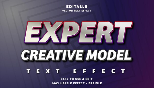 efeito de texto editável especializado com estilo moderno e simples