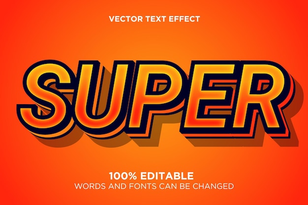 Vetor efeito de texto editável - estilo de tendência moderno
