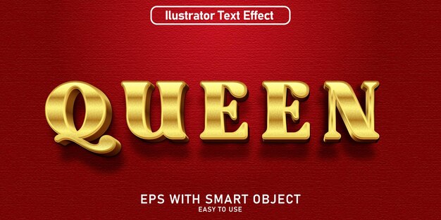 Efeito de texto editável - estilo QUEEN
