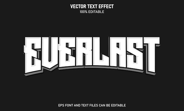 Efeito de texto editável Everlast 3D