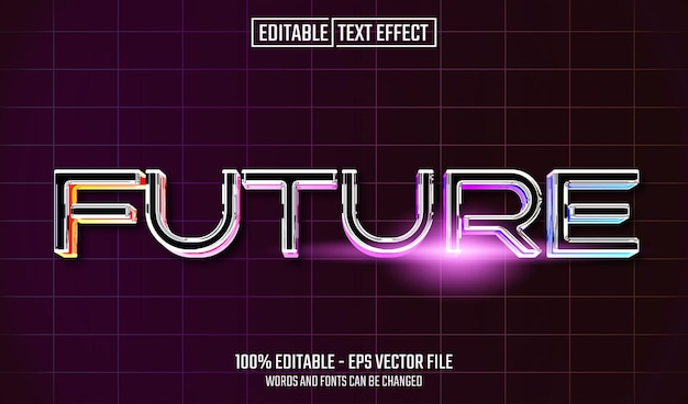 efeito de texto editável futuro