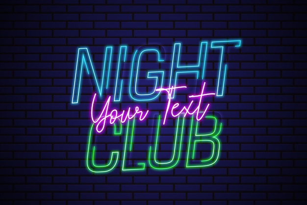 EFEITO DE TEXTO EDITÁVEL GLOW NEON