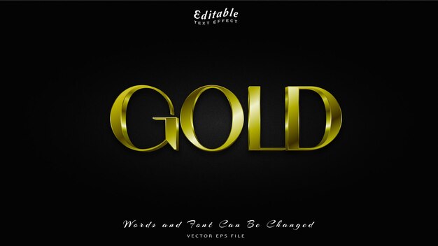 Efeito de texto editável GOLDEN, fonte gratuita
