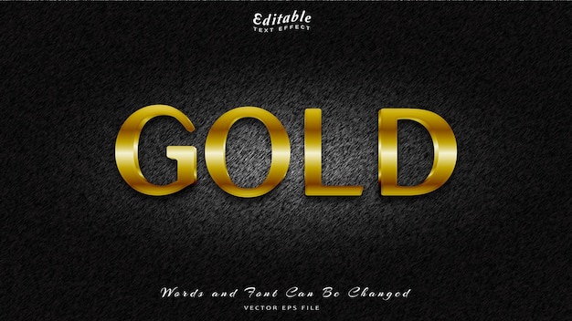 Efeito de texto editável GOLDEN, fonte gratuita