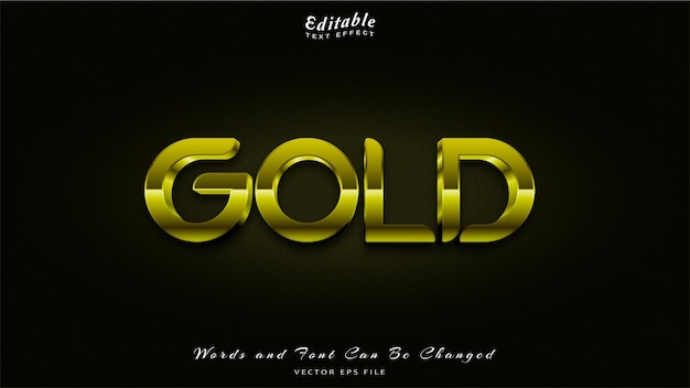 Efeito de texto editável GOLDEN, fonte gratuita