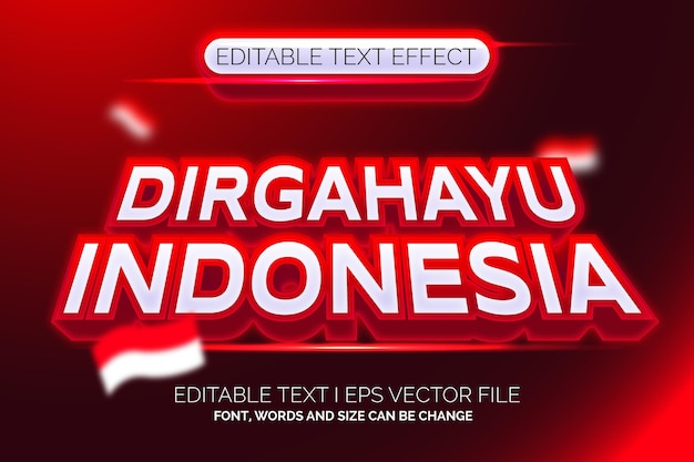 Efeito de texto editável gradiente drigahayu indonésia