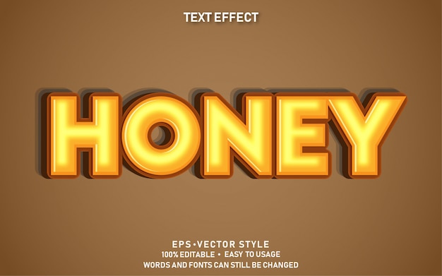 Efeito de texto editável honey