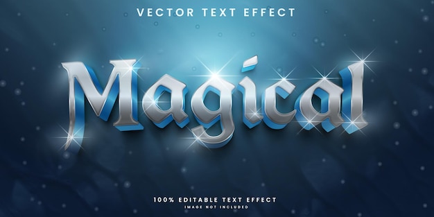 Efeito de texto editável mágico