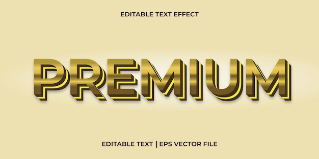 Vetor efeito de texto editável premium