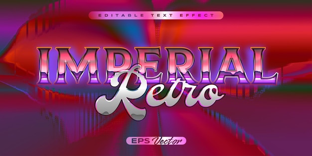 Vetor efeito de texto editável retro imperial