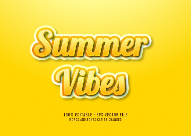 Efeito de texto editável Summer Vibes