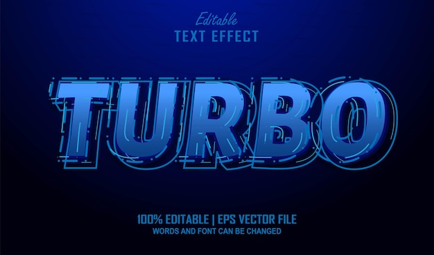 Efeito de texto editável turbo