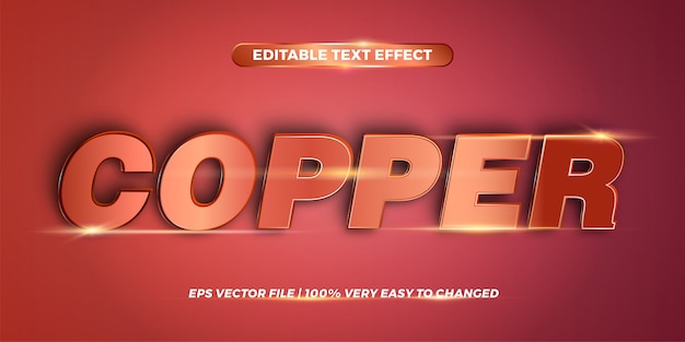 Efeito de texto editável - word copper