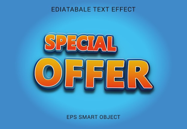 Efeito de texto elegante de oferta especial
