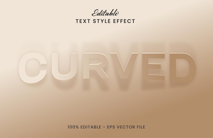 Efeito de texto em relevo limpo Premium Vector
