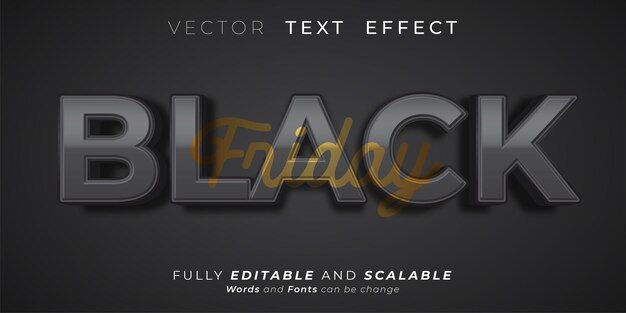 Efeito de texto escuro Título de texto em estilo 3d editável