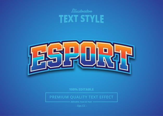 Efeito de texto esportivo