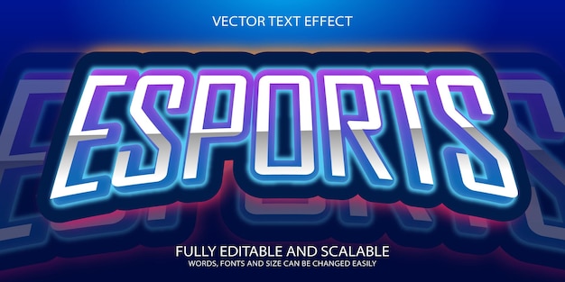 Vetor efeito de texto esports