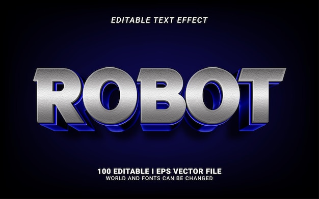 Efeito de texto estilo robô 3d