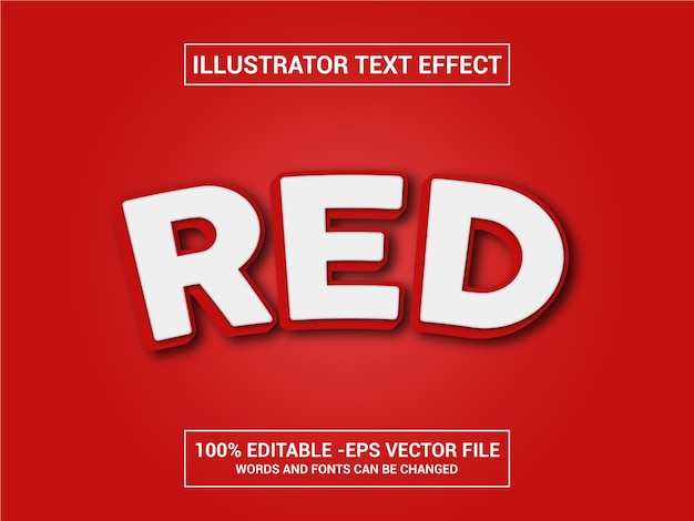 Efeito de texto estilo vermelho - EPS editável
