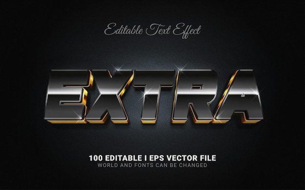 Efeito de texto extra em estilo 3d