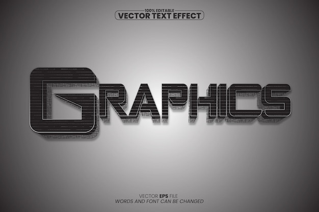 Efeito de texto gráfico efeito de texto vectoe editável em 3d