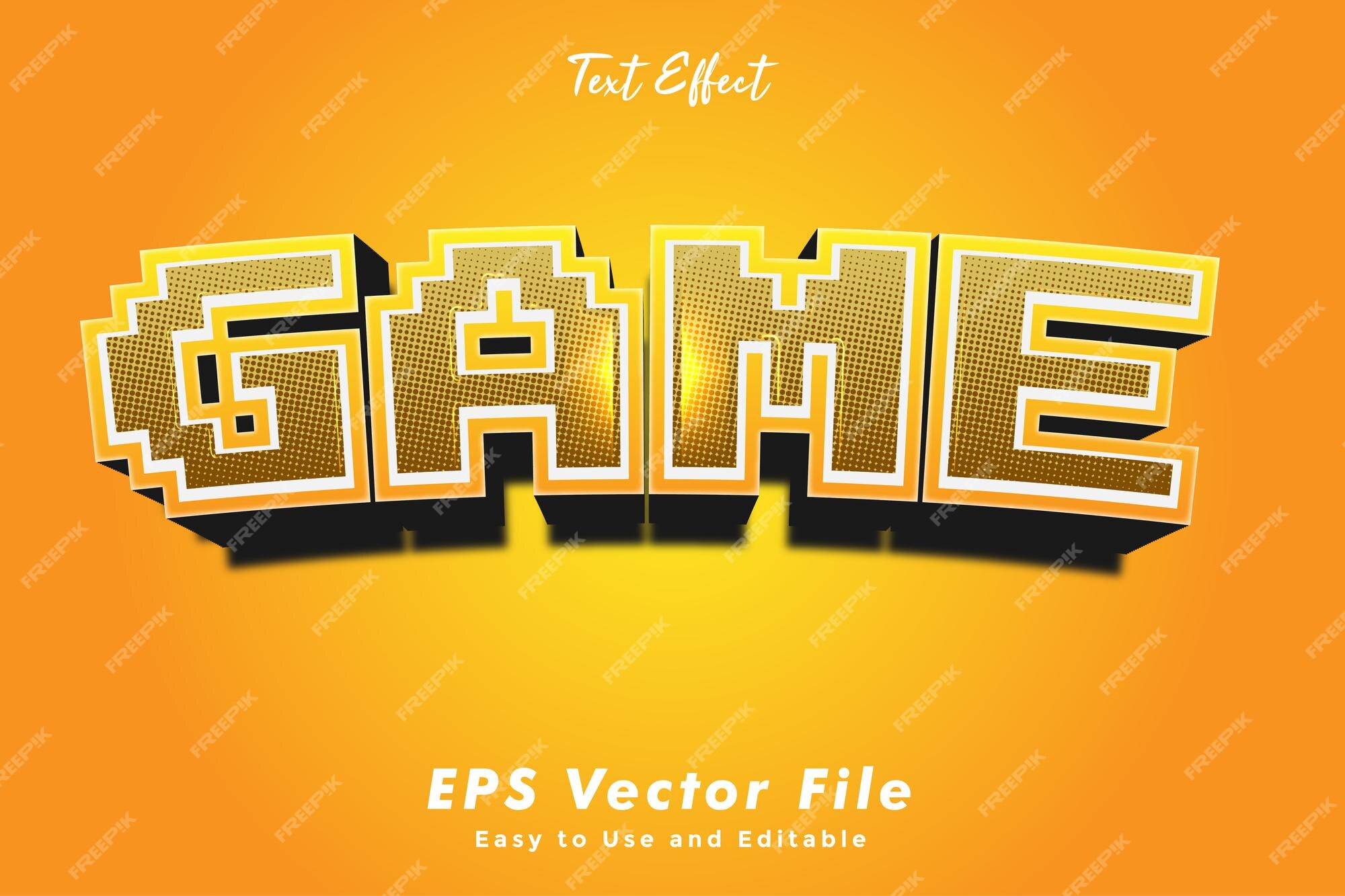 jogar jogos 3d efeito de texto editável, grátis, efeito de estilo de texto  editável grátis, estilo de fonte editável 16940127 Vetor no Vecteezy