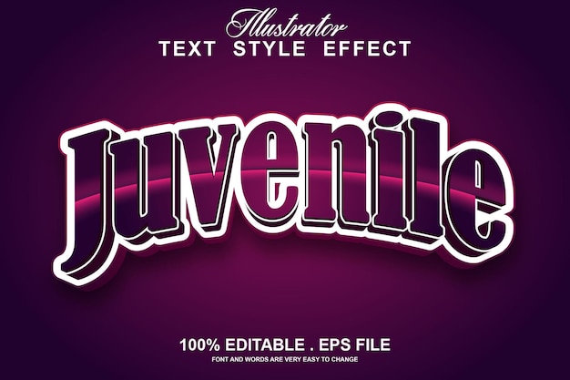 efeito de texto juvenil editável