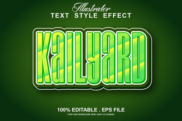 Efeito de texto kailyard editável