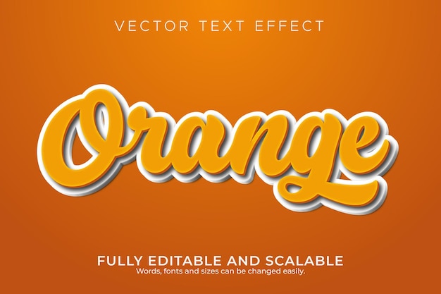 Efeito de texto laranja com fundo laranja escuro