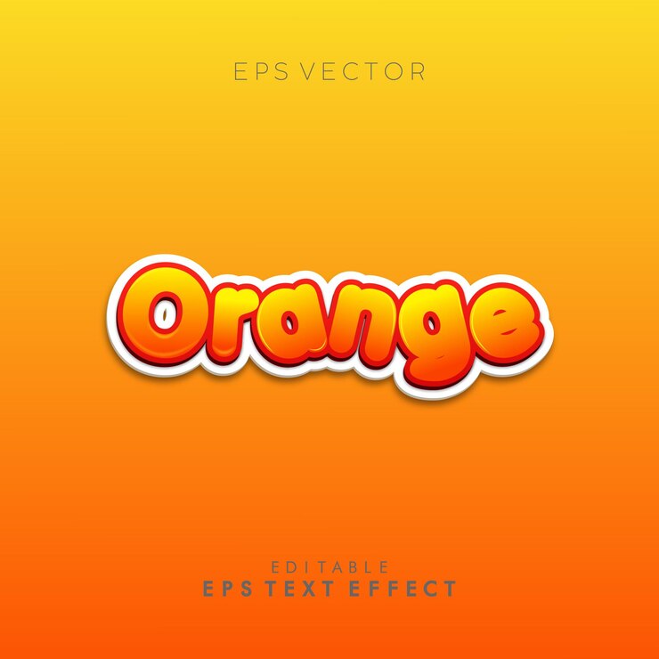 Efeito de texto laranja criativo