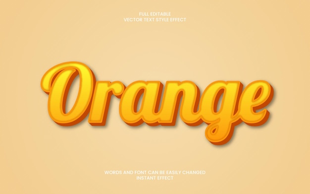 Efeito de texto laranja