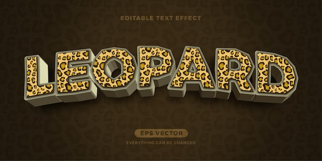 Efeito de texto leopardo