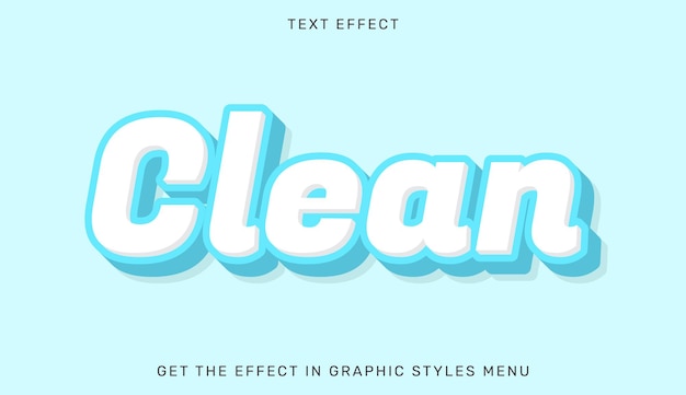 Vetor efeito de texto limpo e editável em estilo 3d