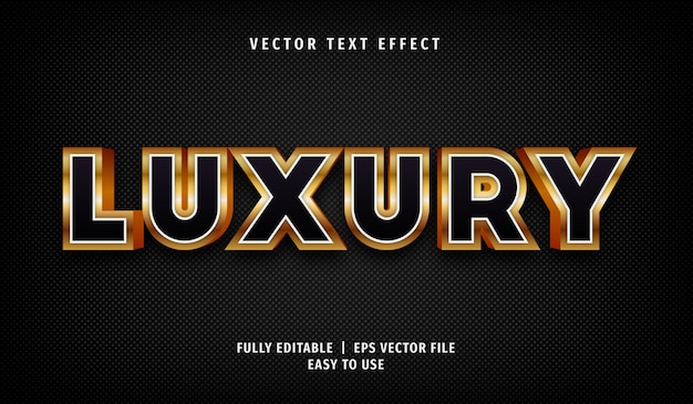 Efeito de texto luxuoso, estilo de texto editável
